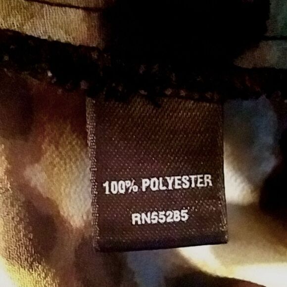 Express Blouse Top Y2K Frilly Flutter Leopard Cheetah Feminine Chiffon S… - Picture 11 of 13